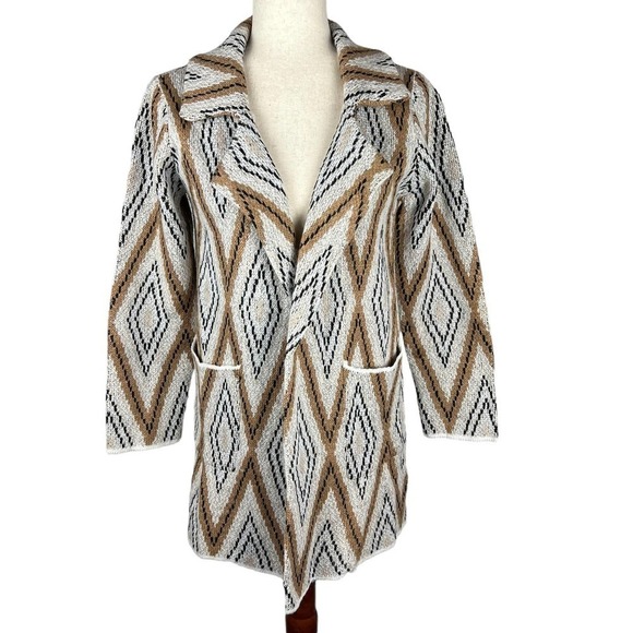 BY DESIGN ROCCO DIAMOND PLAID BLAZER IN BROWN NWT WOMEN'S SIZE SMALL - Picture 1 of 15